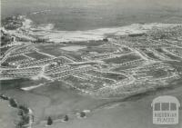 Morwell township with newly developed coal-fields in the background, 1955
