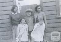 Author Robert Lowe, with Elma Roach, Eileen Austin and sister Judy, Framlingham, c1955