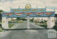 Traralgon's Railway Bridge Royal Tour Decorations, 1954