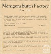 Merrigum Butter Factory Co Ltd, 1945