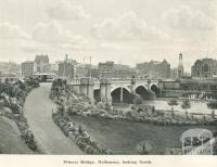 Princes Bridge, Melbourne, looking north, 1900