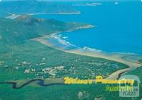 Aerial view of Tidal River Camping Area and Norman Bay, Wilson's Promontory