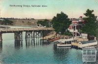 Maribyrnong Bridge, Saltwater River showing Anglers Hotel, Mooney Ponds c1910