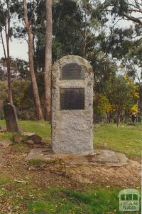 Memorial, Vaughan Springs Cemetery, 2000