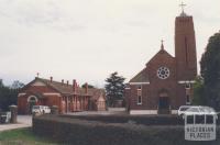 Iona Roman Catholic Church and hall (with closed school behind), 2002