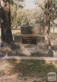 Alma cemetery plaque, 2008