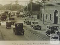 Traffic at intersection of Bridge road and Hoddle Street, Richmond, 1926