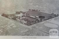 Aeriel view of Civic Centre, Richmond, 1936