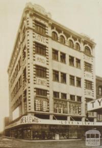 Love & Lewis store, Prahran, 1913