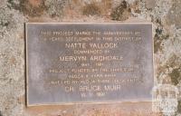 Plaque at Natte Yallock, 2010