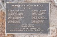 Honour Roll Homebush, 2010