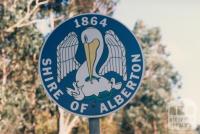 Roadside sign Alberton Shire, 1980