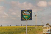 Roadside sign Arapiles Shire, 1980