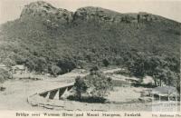 Bridge over Wannon River and Mount Sturgeon, Dunkeld, 1952