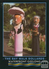 Daniel Bruce and young woman, Bay Walk Bollards, Geelong, 2004