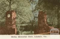 Melba Memorial Gate, Lilydale, 1964