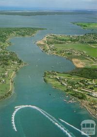 Aerial view of lakeside Paynesville