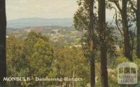 View across Monbulk from the Olinda Road, Dandenong Ranges, 1984