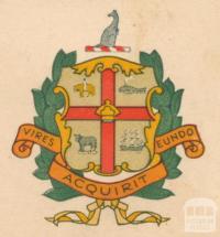 Melbourne City Armorial Bearings: original and correct design version granted by College of Heralds in 1970