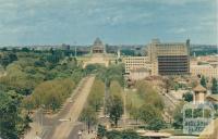 St Kilda Road and Shrine of Remembrance, Melbourne, c1962