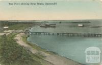 Two Piers showing Swan Island, Queenscliff, 1911