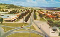 Looking south down High Street, Wodonga, 1965