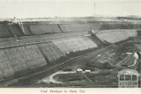 Coal dredges in open cut, Yallourn