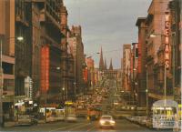 Bourke Street at twilight, Melbourne