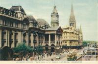 Swanston Street, Town Hall and St Paul's Cathedral, Melbourne