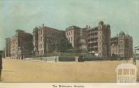 Melbourne Hospital, Swanston Street, Melbourne, 1917