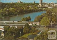 Princes Bridge and South Gate Fountain, Melbourne, 1974