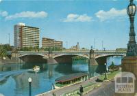 Princes Bridge with Mobil Oil building, Melbourne, 1978