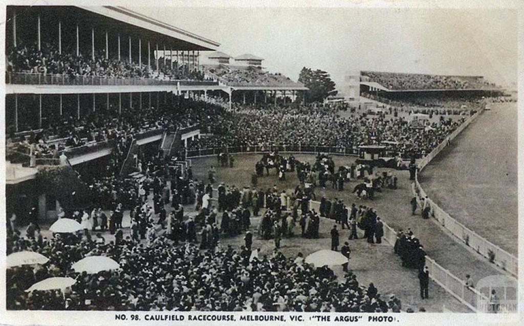 form you for Victorian Melbourne, Places c1954 Caulfield Racecourse,