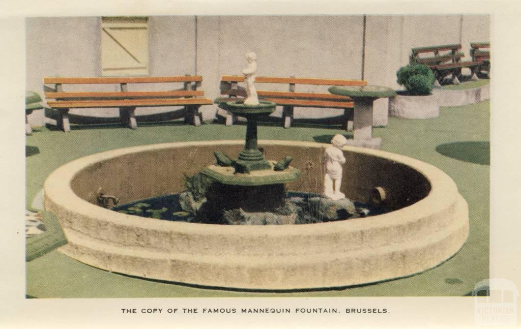 A copy of the famous Mannequin Fountain, Brussels, Arthurs Seat