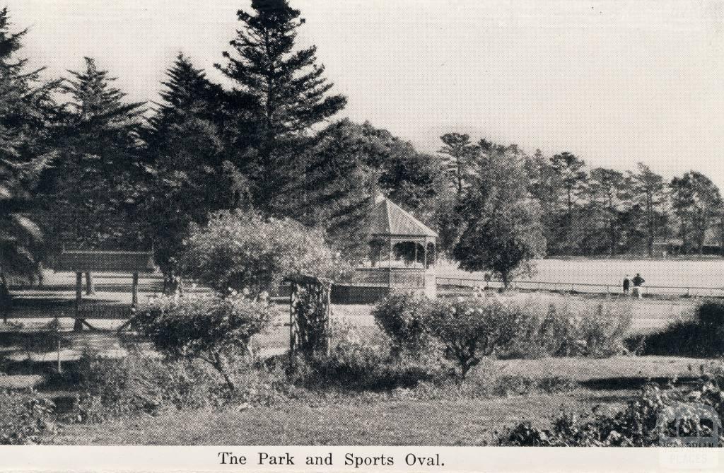 The park and sports oval, Bacchus Marsh