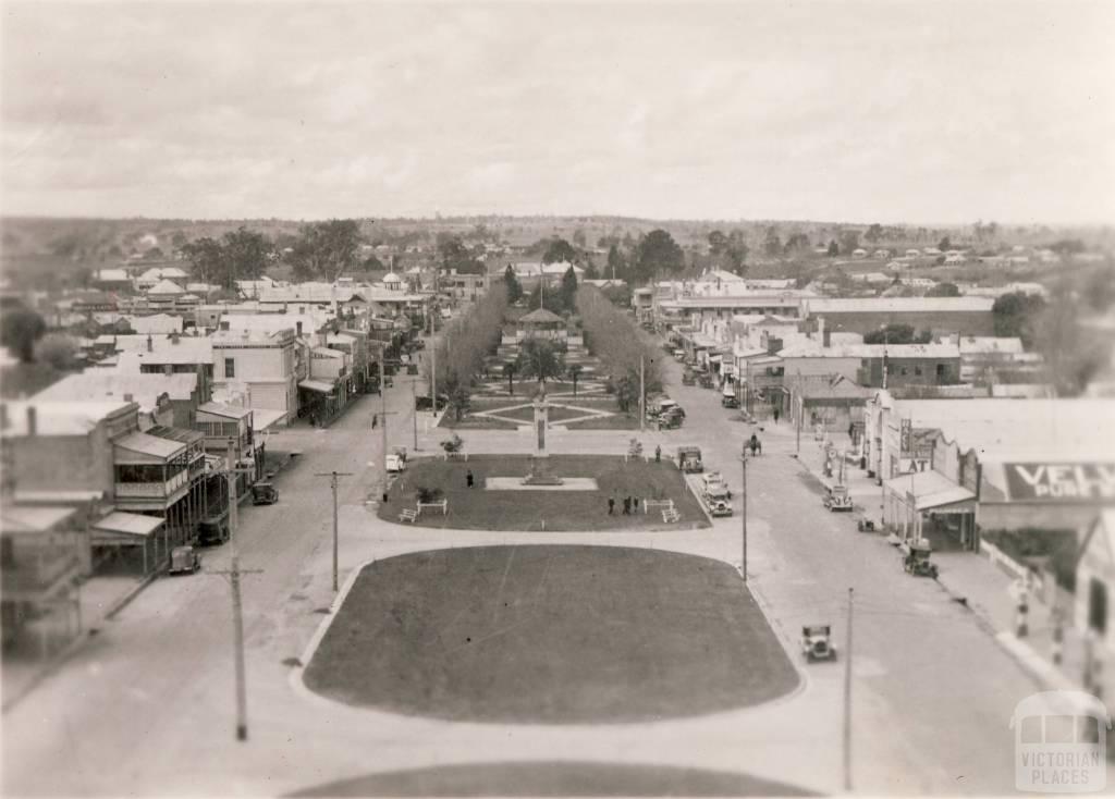 Main Street from the water tower, Bairnsdale