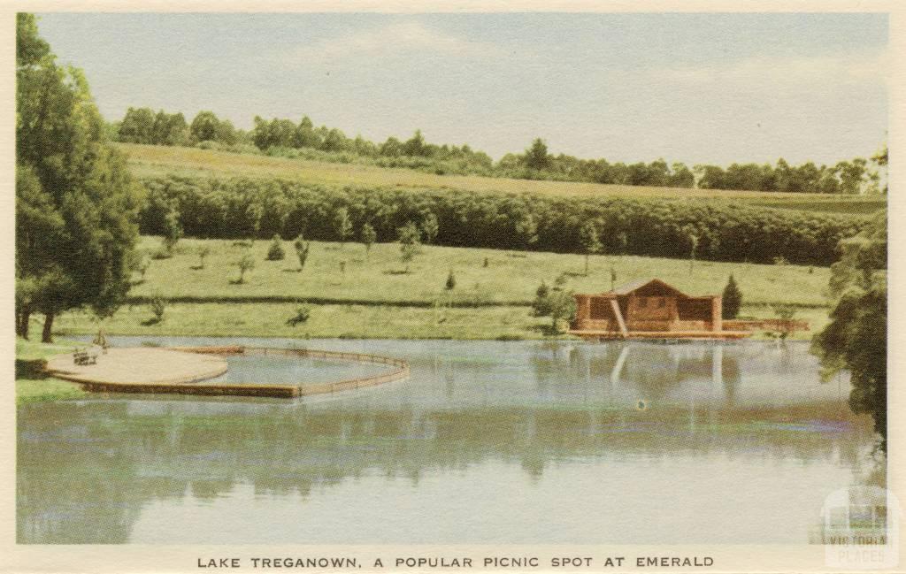 Lake Treganowan, a popular picnic spot at Emerald