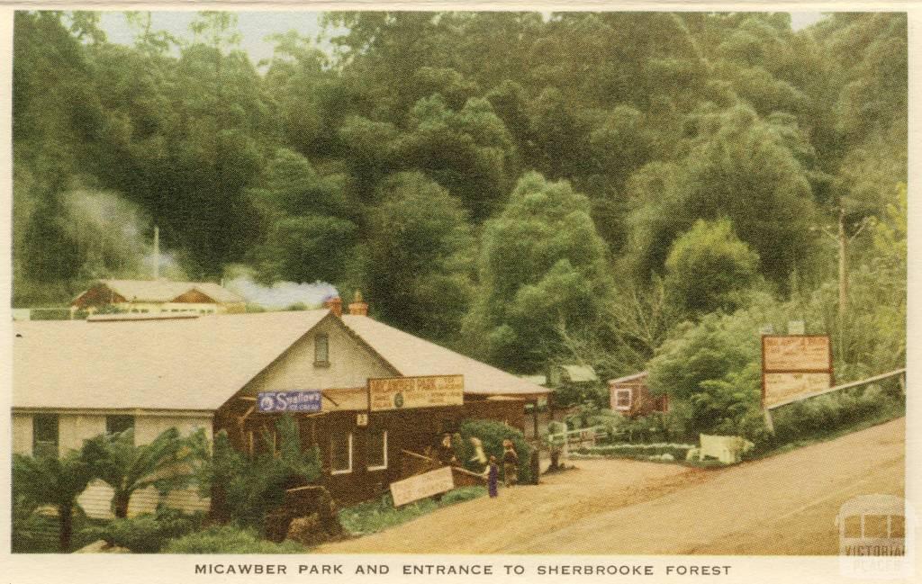 Micawber Park and entrance to Sherbrooke Forest