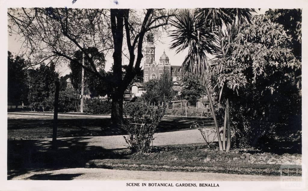 Scene in botanical gardens, Benalla