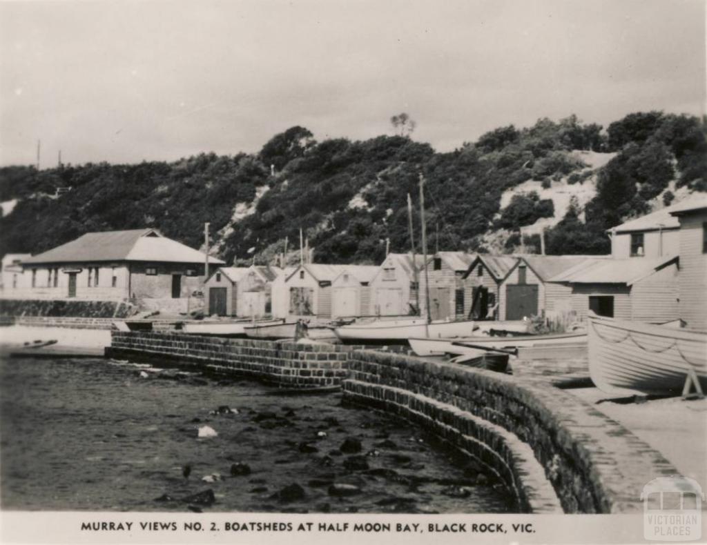 Boatsheds at Half Moon Bay, Black Rock