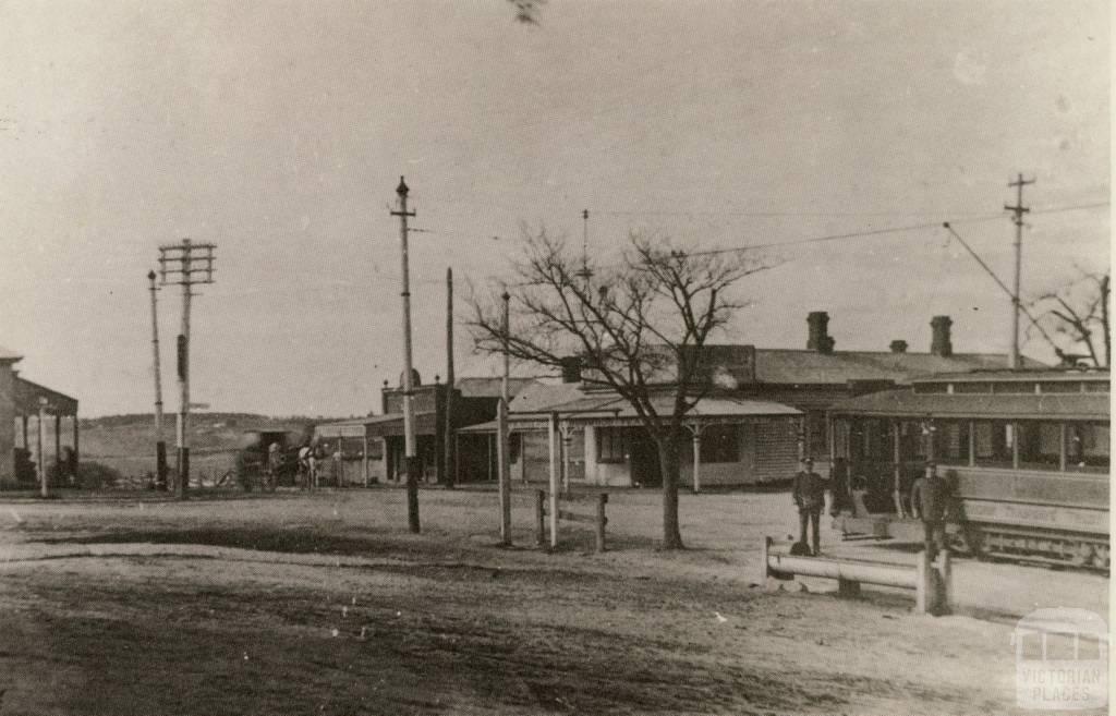 Tram terminus, Burwood, 1917