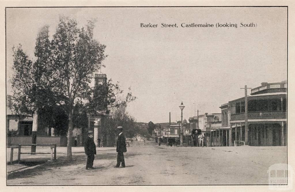 Barker Street, Castlemaine (looking south), 1915