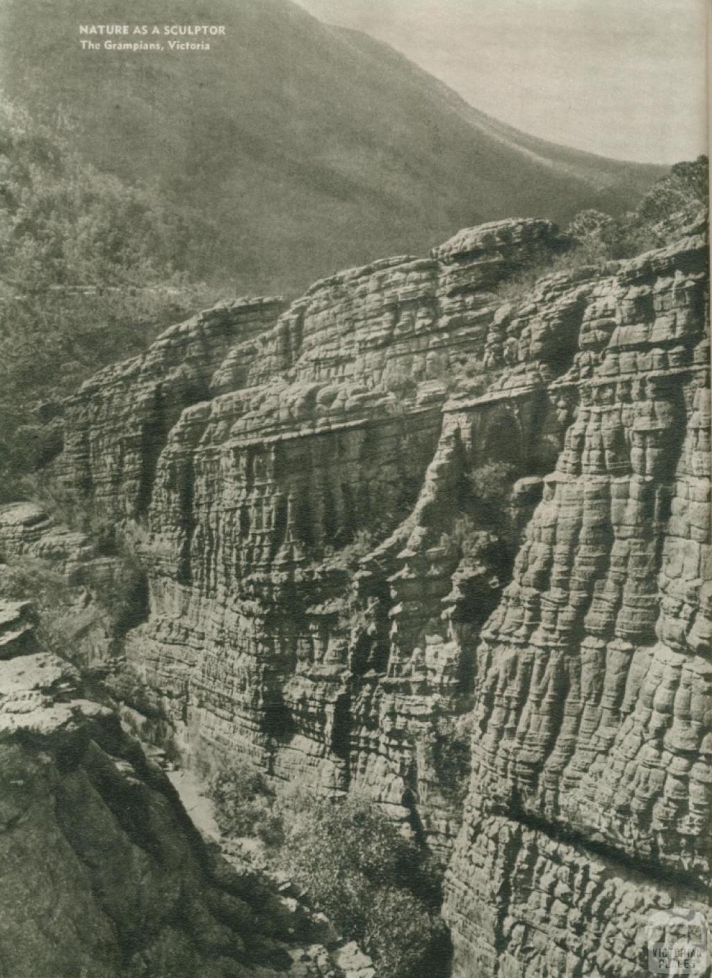 Nature as sculptor, The Grampians, 1954