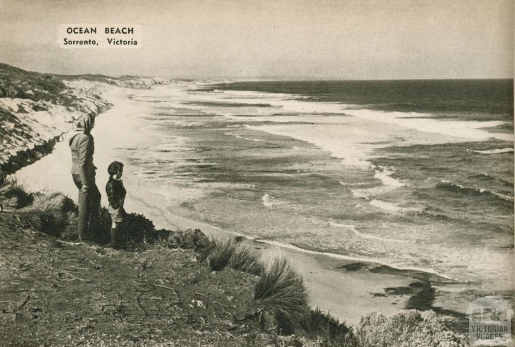 Ocean beach, Sorrento, 1954