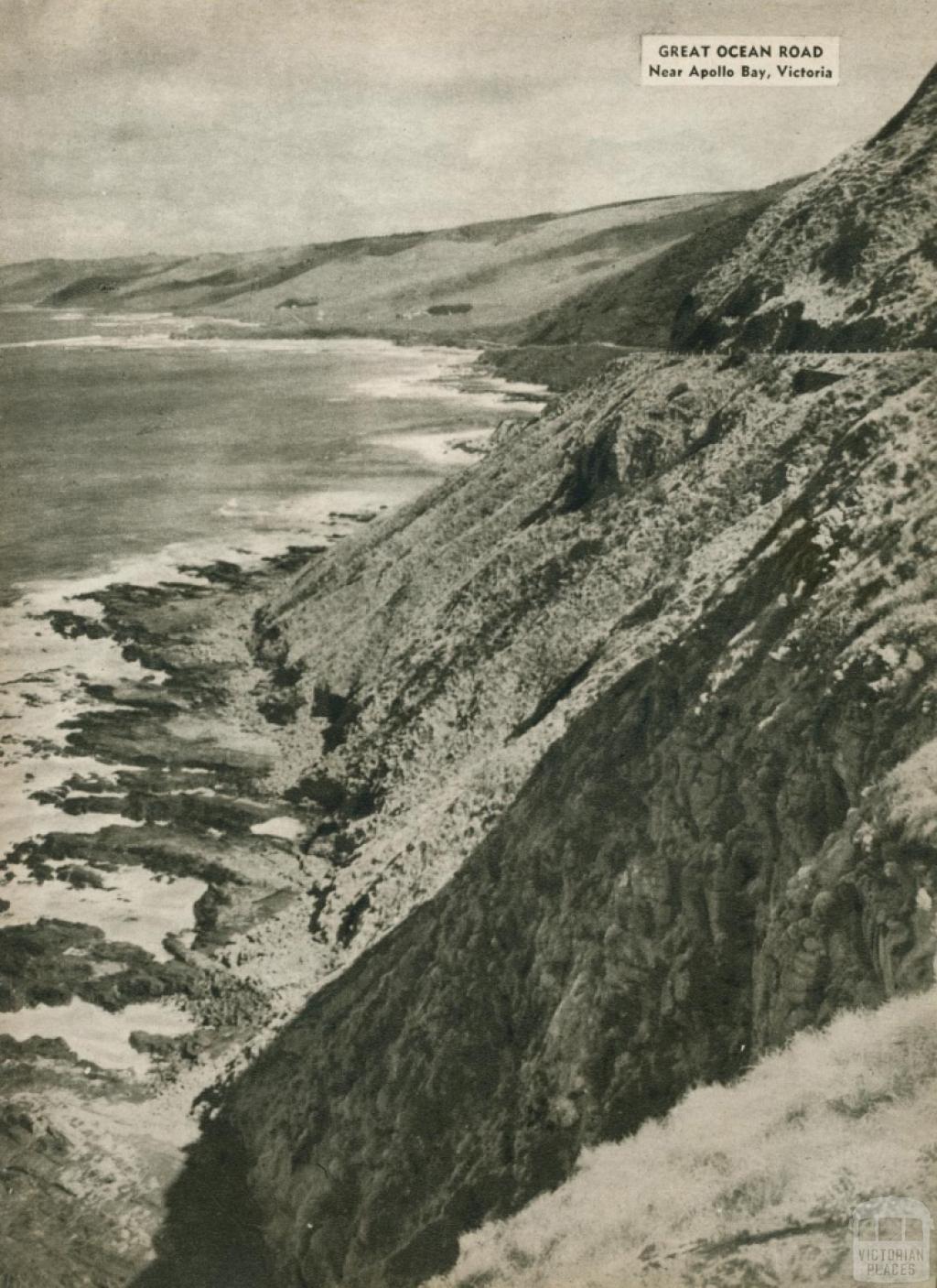 Great Ocean Road, near Apollo Bay, 1954