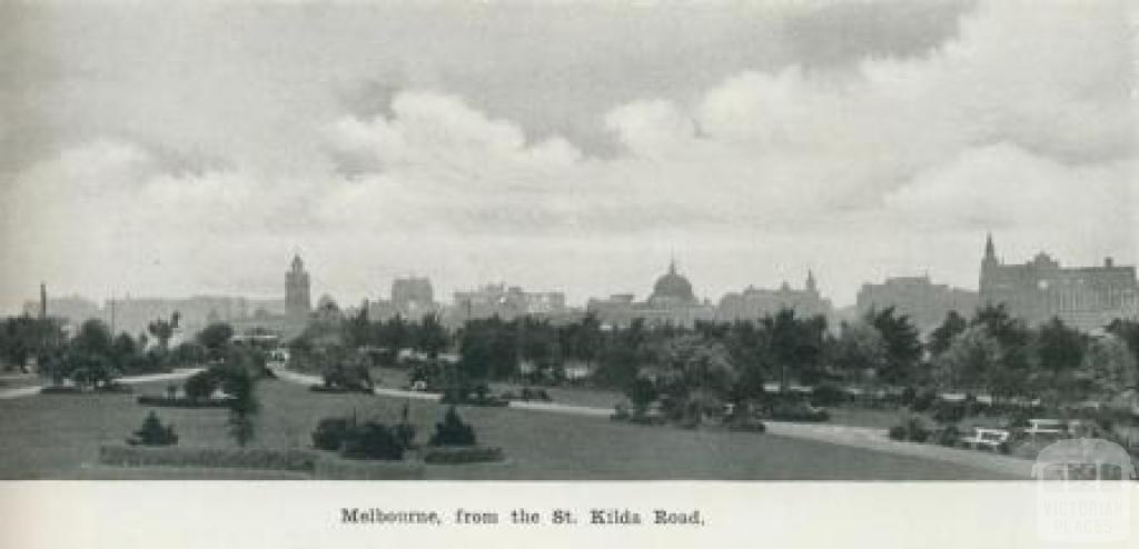 Melbourne from St Kilda Road, 1918