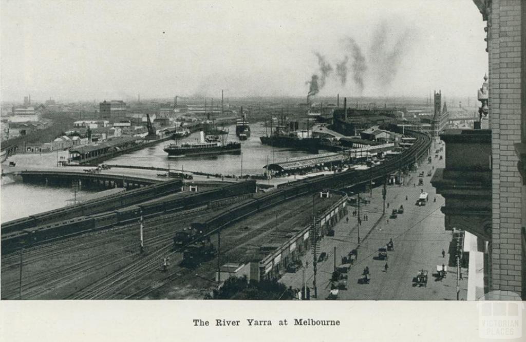 The River Yarra at Melbourne, 1918