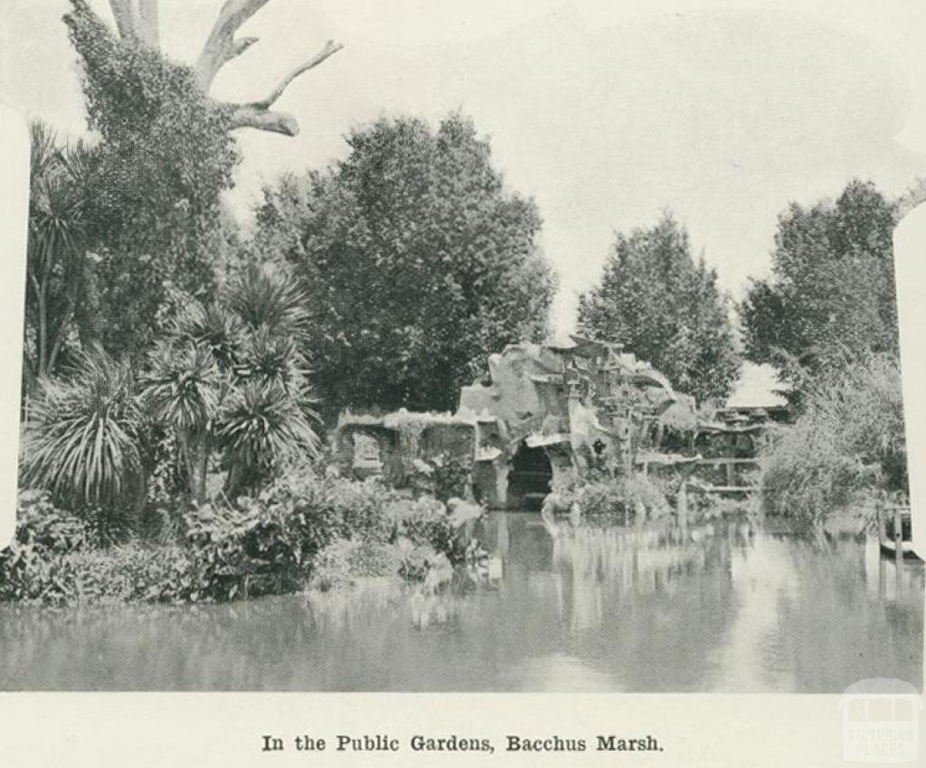 In the public gardens, Bacchus Marsh, 1918