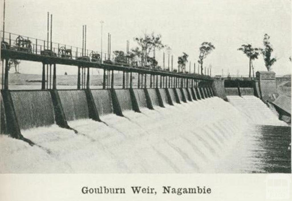 Goulburn Weir, Nagambie, 1918