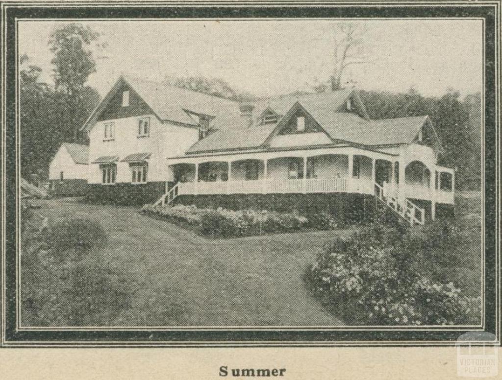 Kooringa Boarding House (Summer), Marysville, 1918-20